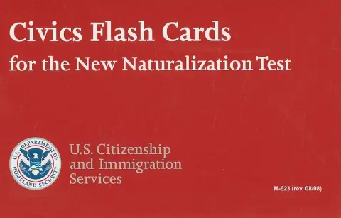 Cover of Civics Flash Cards for the New Naturalization Test, 2008