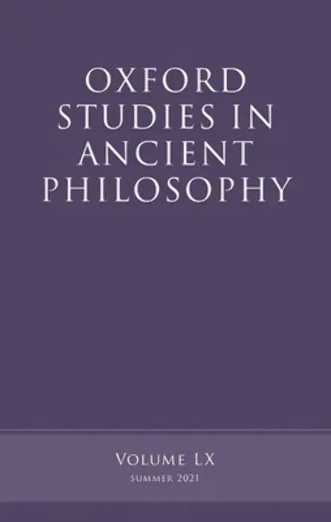 Cover of Oxford Studies in Ancient Philosophy