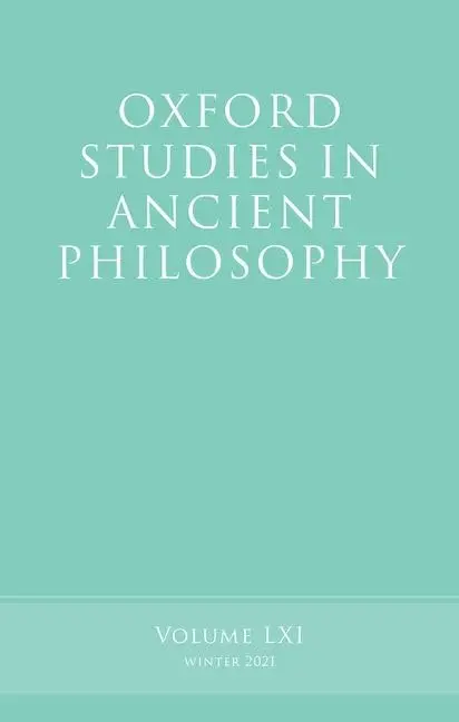 Cover of Oxford Studies in Ancient Philosophy