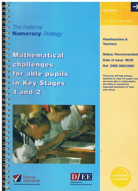 Cover of The National Numeracy Strategy - Mathematical Challenges for Able Pupils in Key Stages 1 and 2