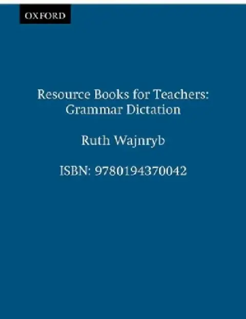 Cover of Grammar Dictation