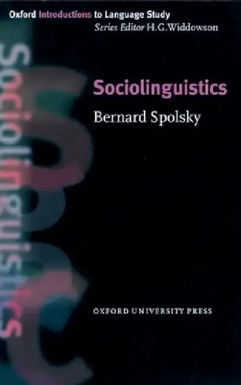 Cover of Sociolinguistics
