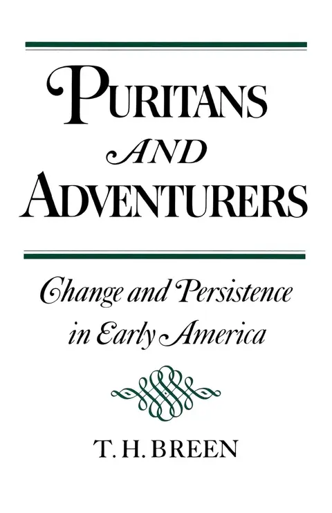 Cover of Puritans and Adventurers