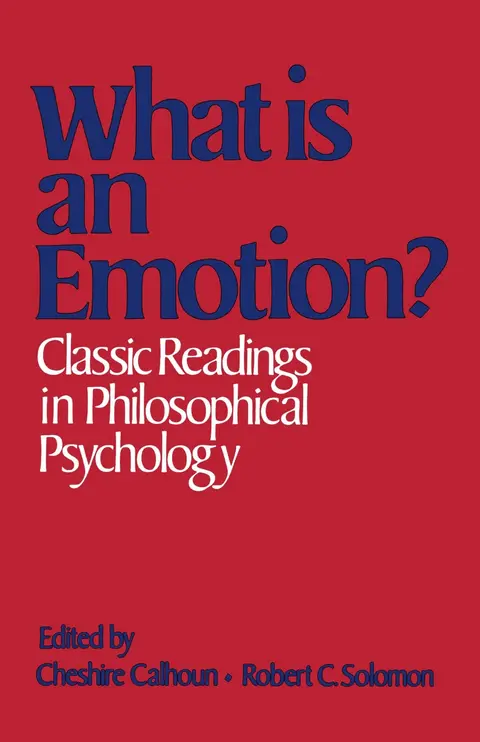 Cover of What Is an Emotion?
