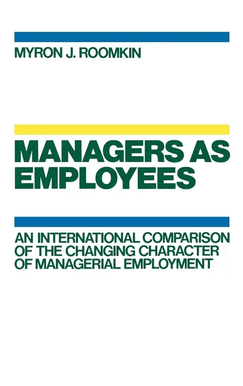 Cover of Managers as Employees