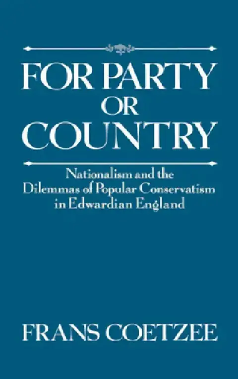 Cover of For Party or Country