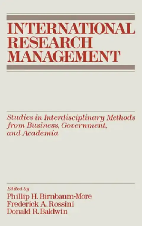 Cover of International Research Management