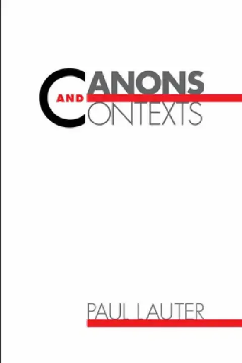 Cover of Canons and Contexts