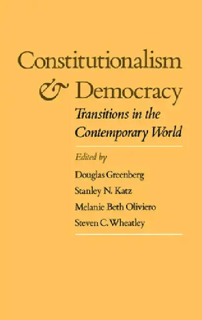 Cover of Constitutionalism and Democracy