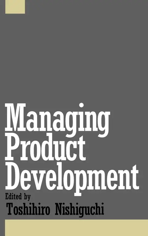 Cover of Managing Product Development
