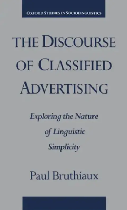 Cover of The Discourse of Classified Advertising