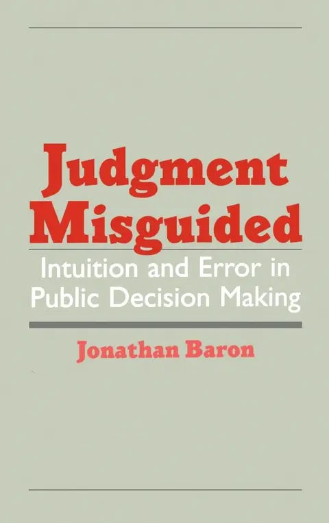 Cover of Judgment Misguided