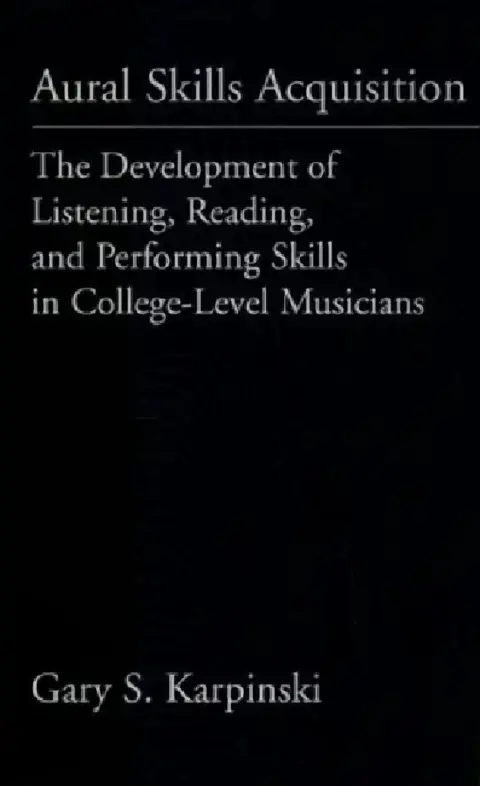 Cover of Aural Skills Acquisition
