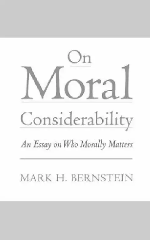Cover of On Moral Considerability