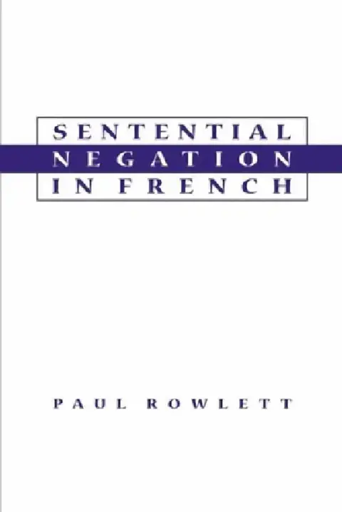 Cover of Sentential Negation in French