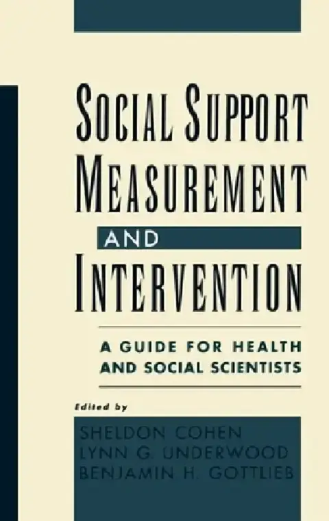 Cover of Social Support Measurement and Intervention
