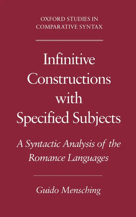 Cover of Infinitive Constructions with Specified Subjects