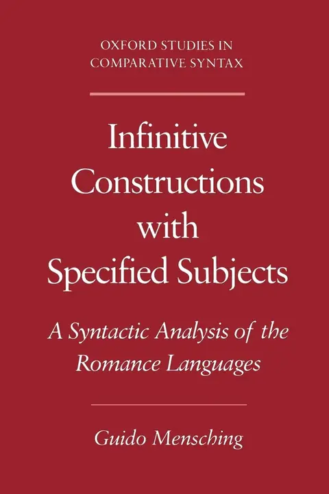 Cover of Infinitive Constructions with Specified Subjects