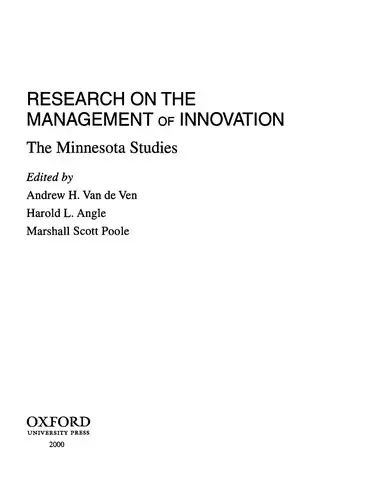 Cover of Research on the Management of Innovation