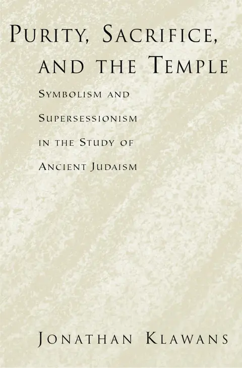 Cover of Purity, Sacrifice, and the Temple
