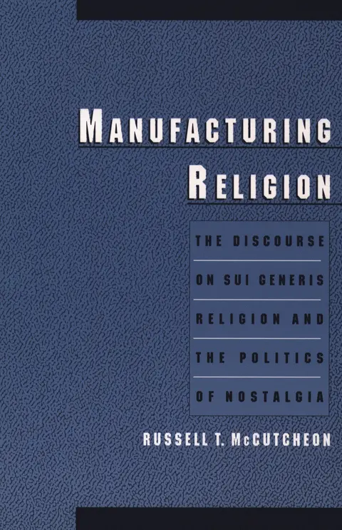 Cover of Manufacturing Religion