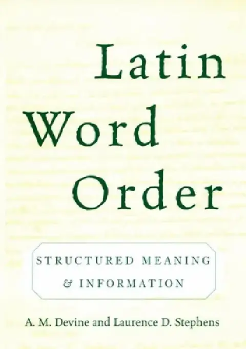 Cover of Latin Word Order