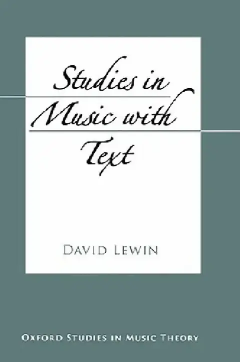 Cover of Studies in Music with Text