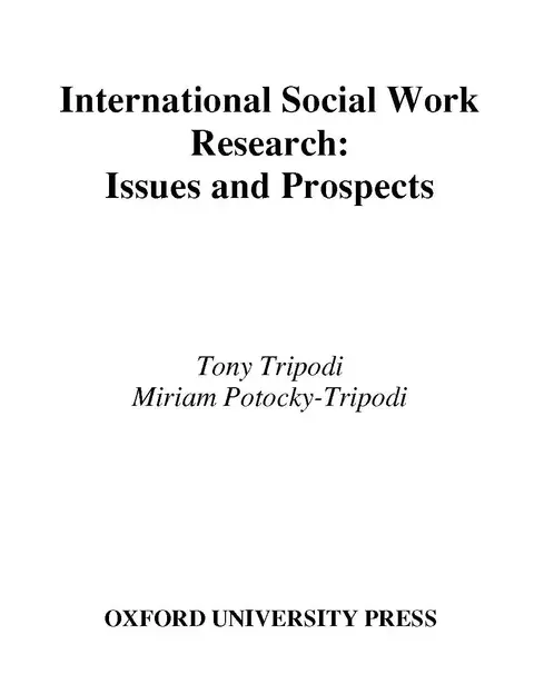 Cover of International Social Work Research