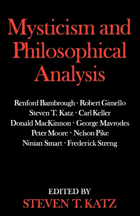 Cover of Mysticism and Philosophical Analysis