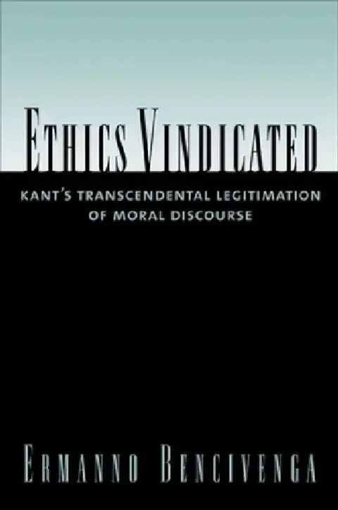 Cover of Ethics Vindicated