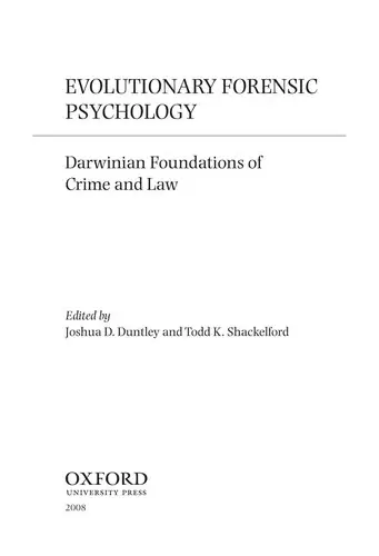 Cover of Evolutionary Forensic Psychology