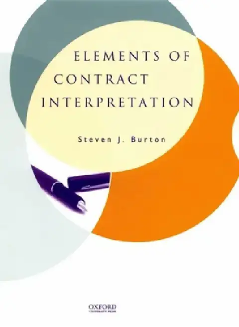 Cover of Elements of Contract Interpretation