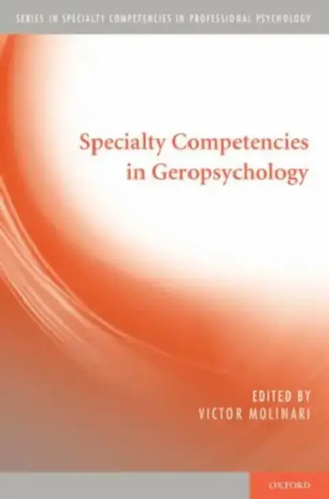 Cover of Specialty Competencies in Geropsychology