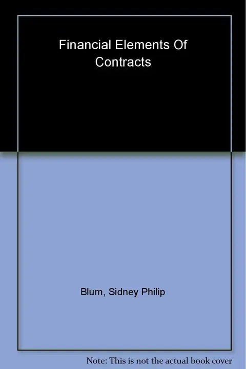Cover of Financial Elements of Contracts