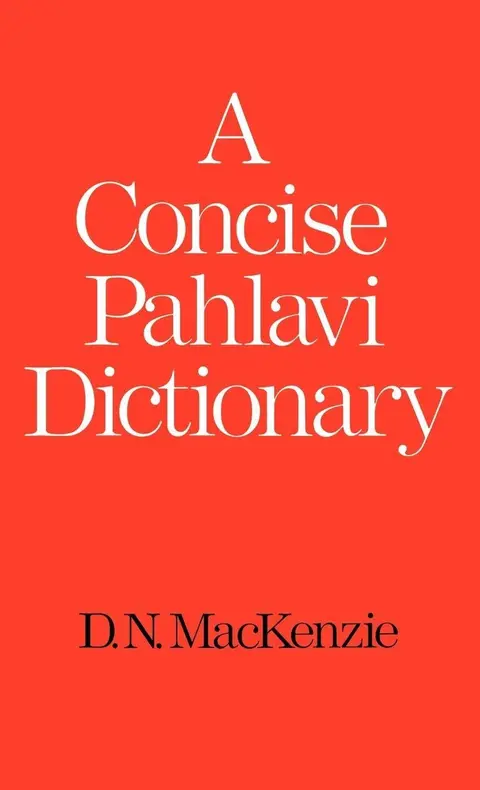 Cover of A Concise Pahlavi Dictionary