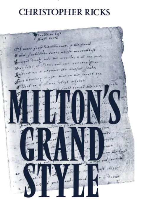 Cover of Milton's Grand Style