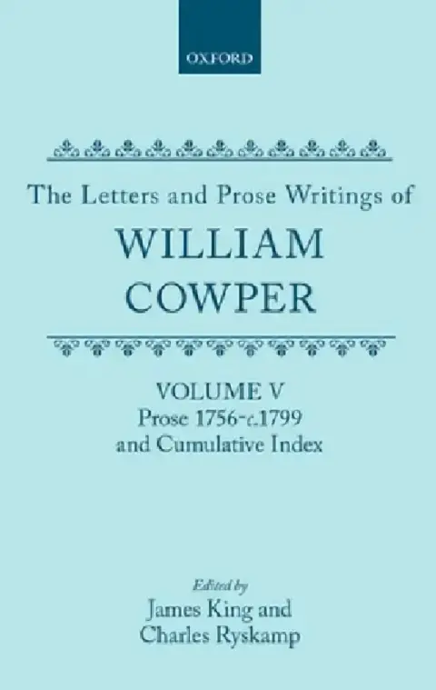 Cover of The Letters and Prose Writings of William Cowper