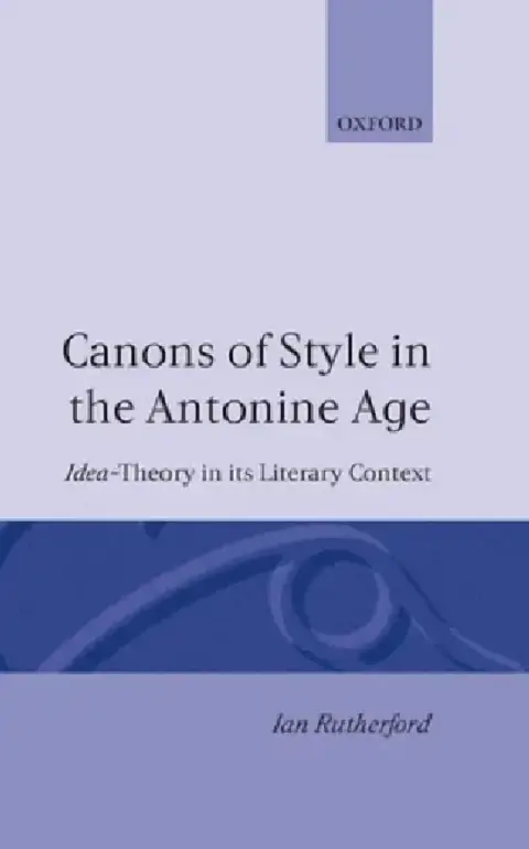 Cover of Canons of Style in the Antonine Age