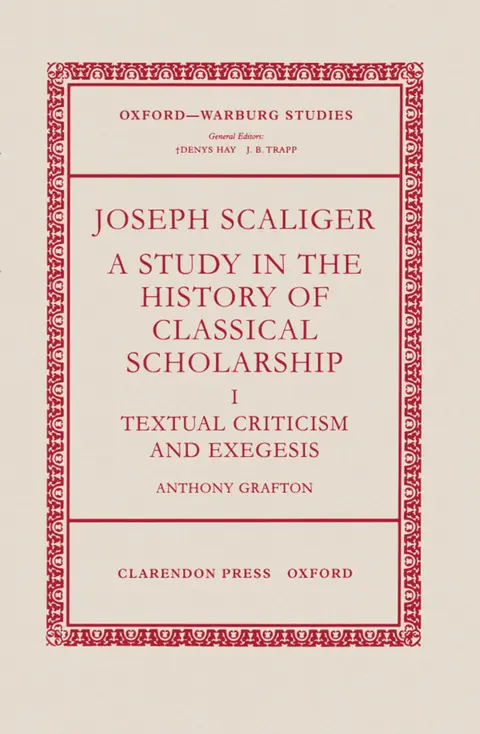 Cover of Joseph Scaliger