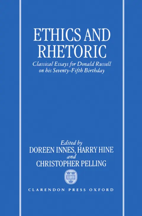 Cover of Ethics and Rhetoric