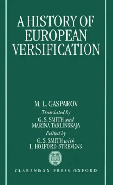 Cover of A History of European Versification