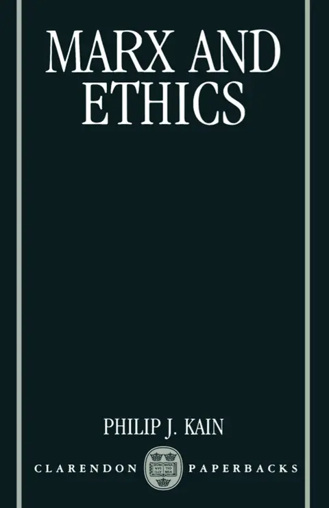 Cover of Marx and Ethics