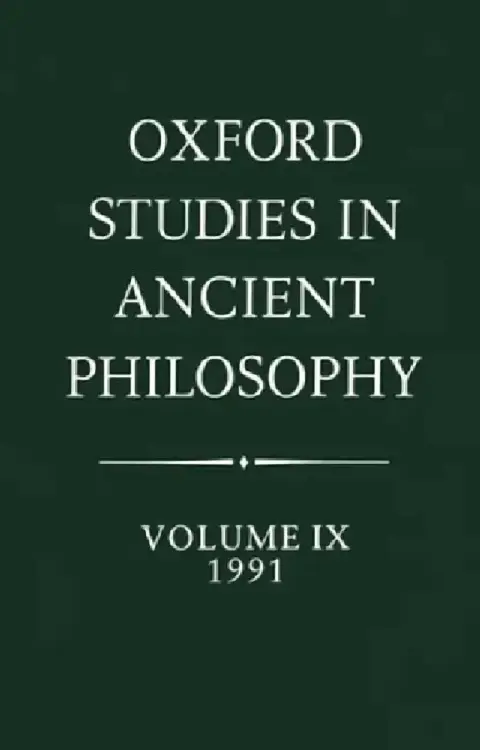 Cover of Oxford Studies in Ancient Philosophy
