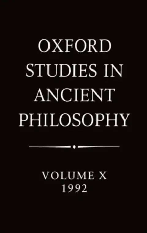Cover of Oxford Studies in Ancient Philosophy