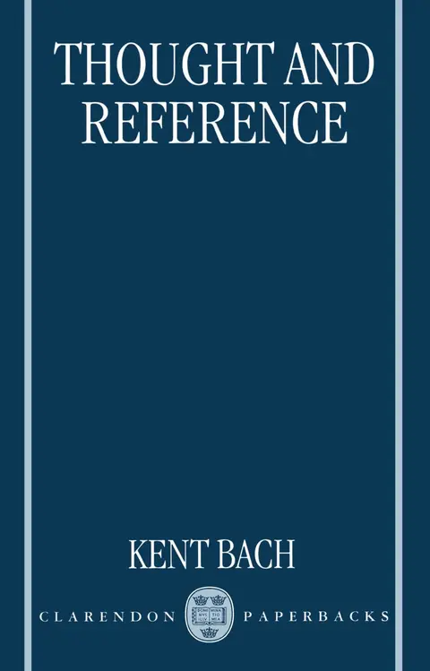 Cover of Thought and Reference