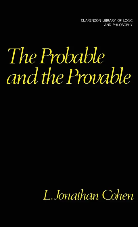 Cover of The Probable and the Provable