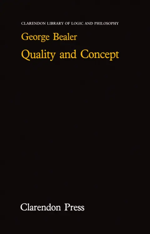 Cover of Quality and Concept