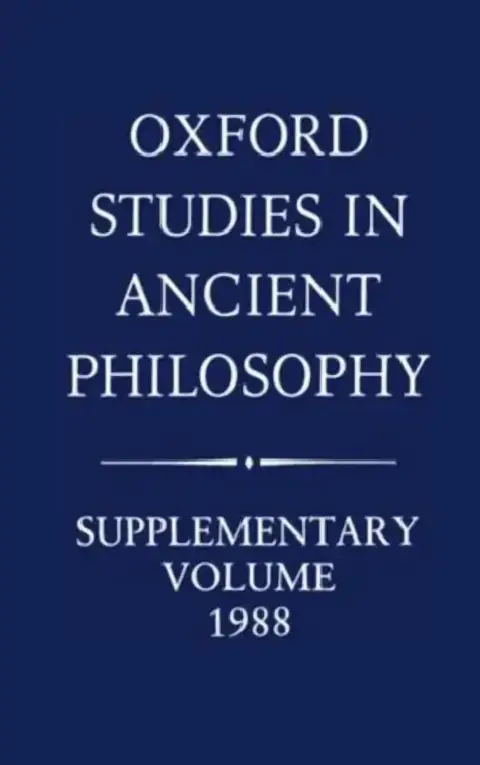 Cover of Oxford Studies in Ancient Philosophy