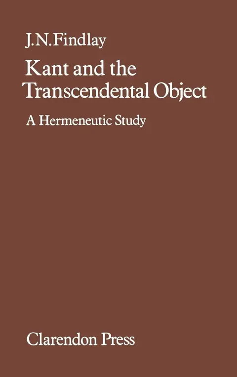 Cover of Kant and the Transcendental Object