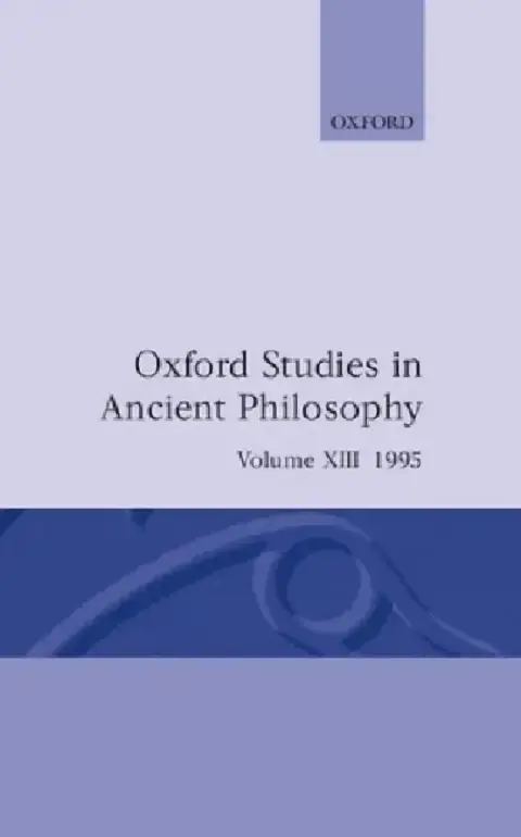 Cover of Oxford Studies in Ancient Philosophy